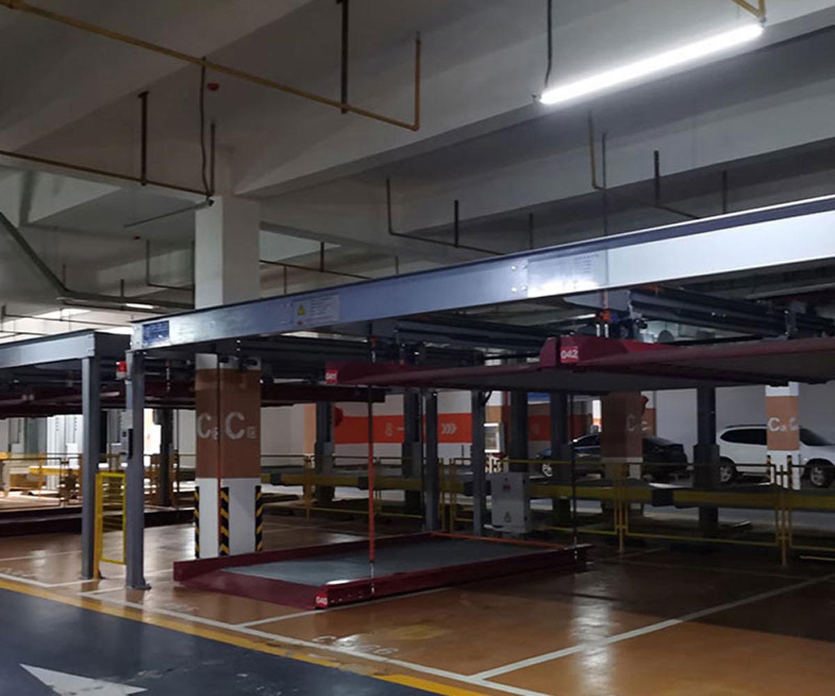 會寧縣雙層升降橫移立體車庫停車設備過驗收