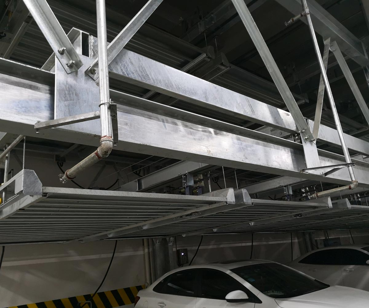 嘉峪關市負一正二地坑PSH3-D1三層升降橫移立體車庫設備